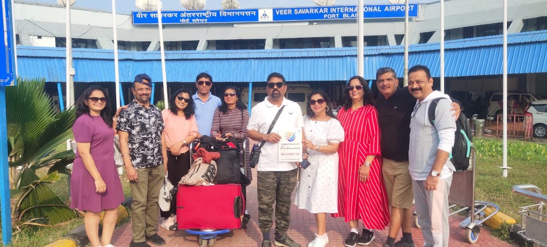 Port Blair airport pickup for guests from Chennai