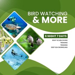 Bird Watching, Trekking & Scuba Diving Package